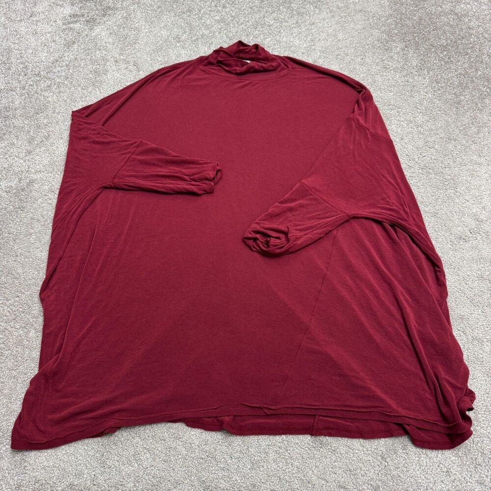 Free People We The Free Oversized Dolman Sleeve Tunic Blouse Womens Small Red